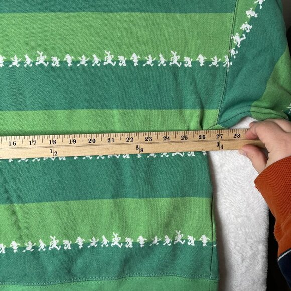 Disneyland Mickey and Friends Spirit Jersey Sweatshirt Disneyana Green Stripe XL - Picture 6 of 11